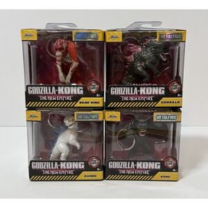 2024 JADA METALFIGS Godzilla x Kong The New Empire Key Chains Set of 4 Skar King